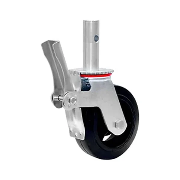 Rodízio com freio para andaime tubular